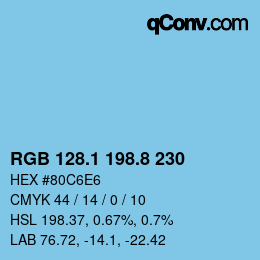 Color code: RGB 128.1 198.8 230 | qconv.com