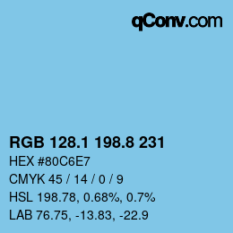 Color code: RGB 128.1 198.8 231 | qconv.com