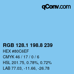 Color code: RGB 128.1 198.8 239 | qconv.com