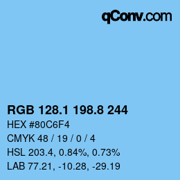 Color code: RGB 128.1 198.8 244 | qconv.com