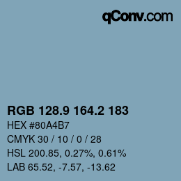Color code: RGB 128.9 164.2 183 | qconv.com