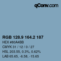 Color code: RGB 128.9 164.2 187 | qconv.com