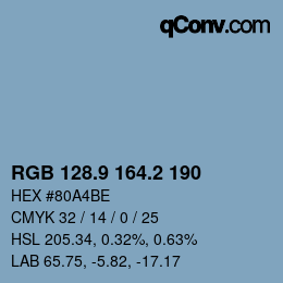 Color code: RGB 128.9 164.2 190 | qconv.com