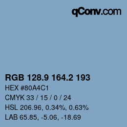 Color code: RGB 128.9 164.2 193 | qconv.com
