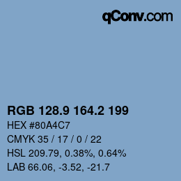 Color code: RGB 128.9 164.2 199 | qconv.com