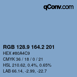 Color code: RGB 128.9 164.2 201 | qconv.com