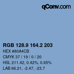 Color code: RGB 128.9 164.2 203 | qconv.com