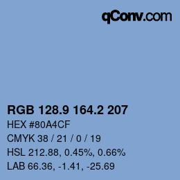 Color code: RGB 128.9 164.2 207 | qconv.com