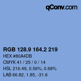 Color code: RGB 128.9 164.2 219 | qconv.com
