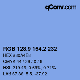 Color code: RGB 128.9 164.2 232 | qconv.com