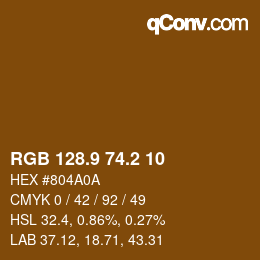 Color code: RGB 128.9 74.2 10 | qconv.com