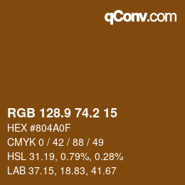 Color code: RGB 128.9 74.2 15 | qconv.com