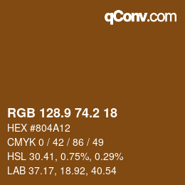 Color code: RGB 128.9 74.2 18 | qconv.com