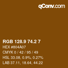Color code: RGB 128.9 74.2 7 | qconv.com