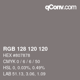 Color code: RGB 128 120 120 | qconv.com