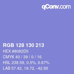 Color code: RGB 128 130 213 | qconv.com