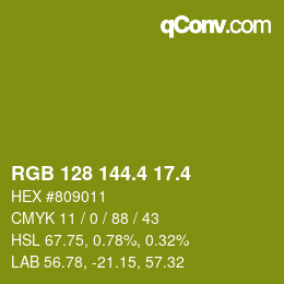 カラーコード: RGB 128 144.4 17.4 | qconv.com