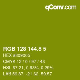 カラーコード: RGB 128 144.8 5 | qconv.com