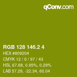 カラーコード: RGB 128 146.2 4 | qconv.com
