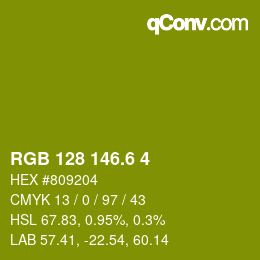 カラーコード: RGB 128 146.6 4 | qconv.com