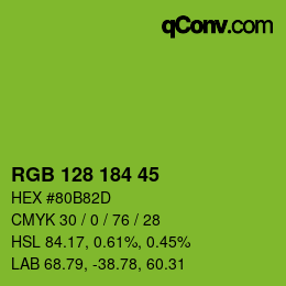 Color code: RGB 128 184 45 | qconv.com