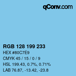 Color code: RGB 128 199 233 | qconv.com