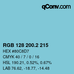 カラーコード: RGB 128 200.2 215 | qconv.com