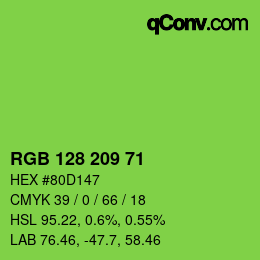 Color code: RGB 128 209 71 | qconv.com