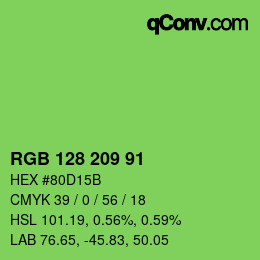 Color code: RGB 128 209 91 | qconv.com