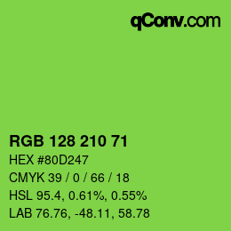 Color code: RGB 128 210 71 | qconv.com