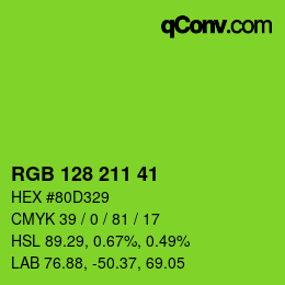 Color code: RGB 128 211 41 | qconv.com