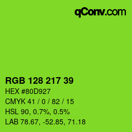 Color code: RGB 128 217 39 | qconv.com