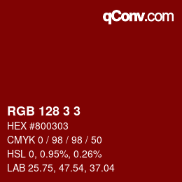 Color code: RGB 128 3 3 | qconv.com