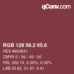 カラーコード: RGB 128 56.2 65.6 | qconv.com