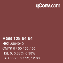 Color code: RGB 128 64 64 | qconv.com