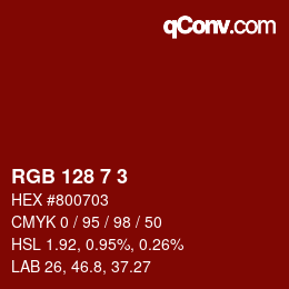 Color code: RGB 128 7 3 | qconv.com