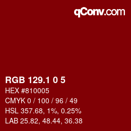 カラーコード: RGB 129.1 0 5 | qconv.com