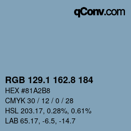 Color code: RGB 129.1 162.8 184 | qconv.com