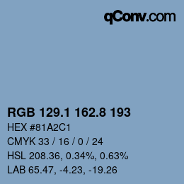 Color code: RGB 129.1 162.8 193 | qconv.com