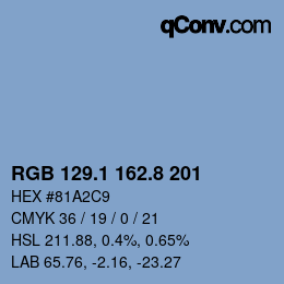 Color code: RGB 129.1 162.8 201 | qconv.com