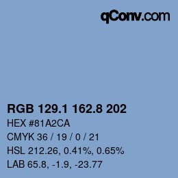 Color code: RGB 129.1 162.8 202 | qconv.com
