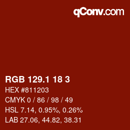 カラーコード: RGB 129.1 18 3 | qconv.com