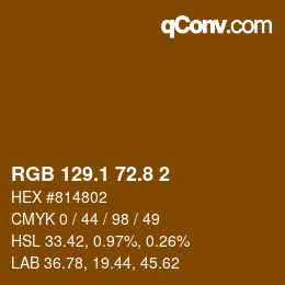Color code: RGB 129.1 72.8 2 | qconv.com