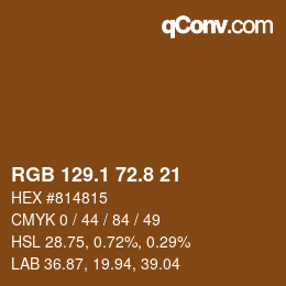Farbcode: RGB 129.1 72.8 21 | qconv.com