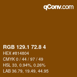 Color code: RGB 129.1 72.8 4 | qconv.com