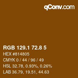 Color code: RGB 129.1 72.8 5 | qconv.com