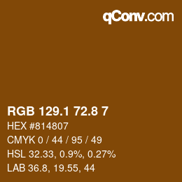 Color code: RGB 129.1 72.8 7 | qconv.com