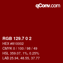 カラーコード: RGB 129.7 0 2 | qconv.com