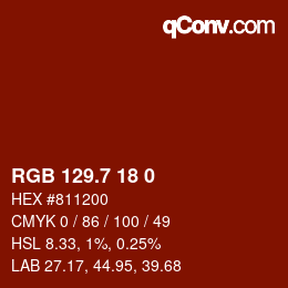 カラーコード: RGB 129.7 18 0 | qconv.com