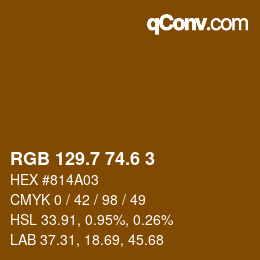 カラーコード: RGB 129.7 74.6 3 | qconv.com